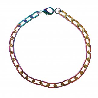 Rainbow Dark Hex Single Necklace
